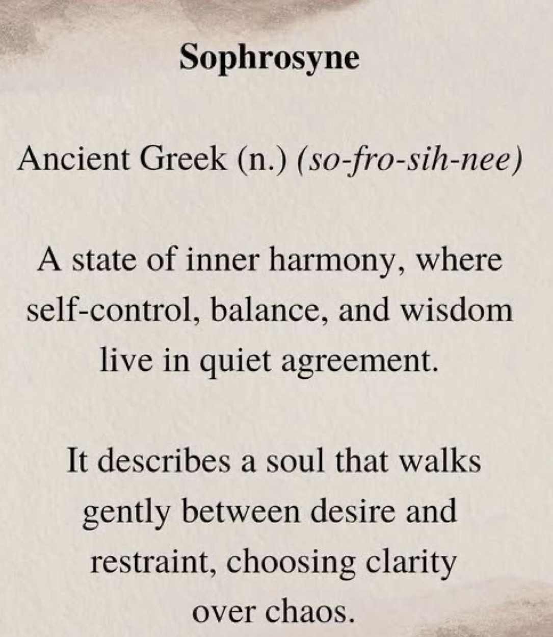 sophrosyne